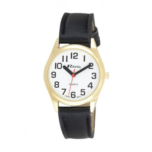 Ravel Ravel Womens Classic Strap Black/Gold Watch R0125.02.2