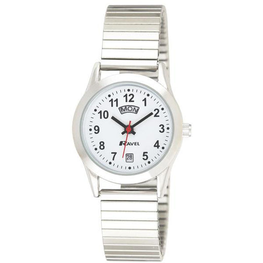 Ravel Ravel Womens Day Date Expander Silver Watch R0706.20.2EX