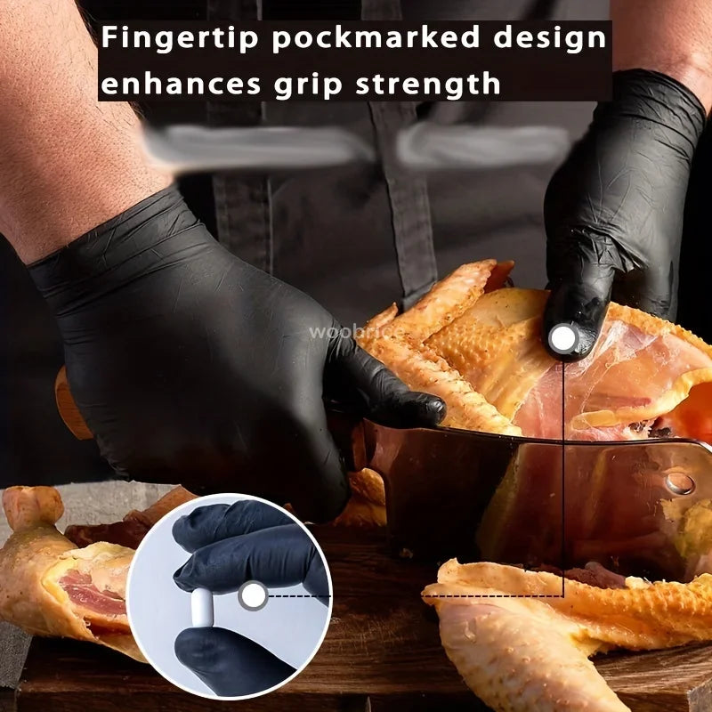 Disposable Gloves Nitrile Gloves Kitchen Black Home Cooking knit reel Tools Tattoo Washing Car Household Cleaning Work Gloves