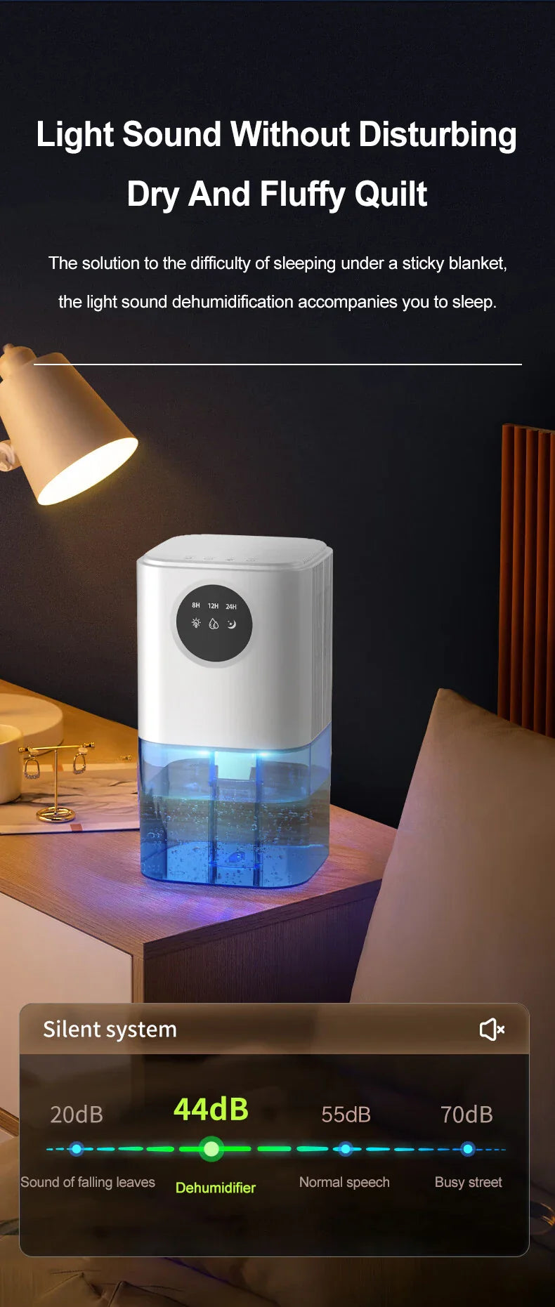 Bedroom dehumidifier moisture absorption dehumidification dryer household dehumidifier basement small dehumidifier