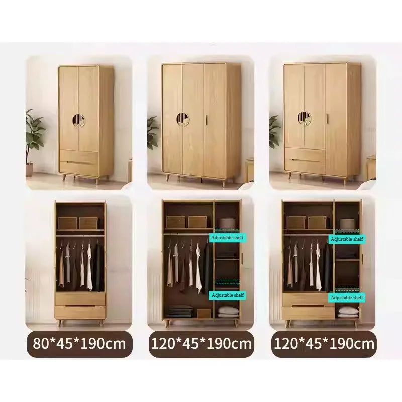 Bedroom Assembly Cupboard Wardrobe Closet Modern Chinese Storage Wardrobe Wooden Locker Room Mueble Organizador Furniture Home