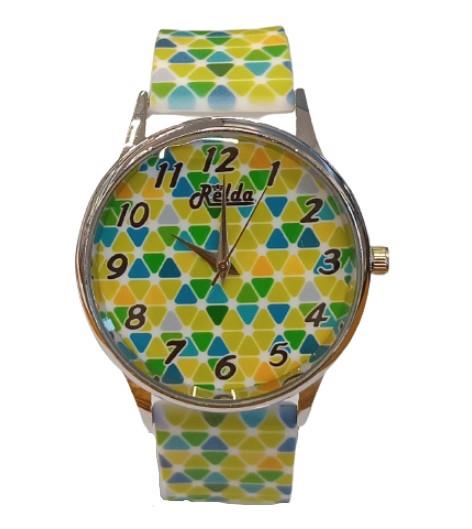 Relda Relda Ladies Analogue Green Silicone Strap Watch REL96