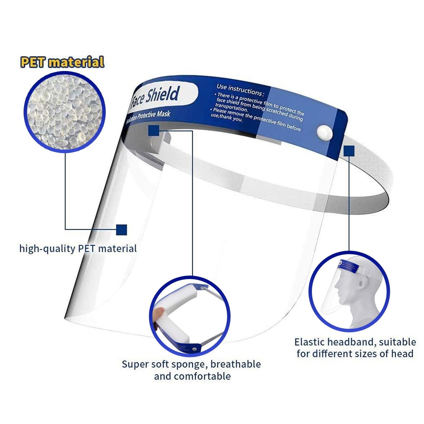 1x Face Shield -  PMS-869083 A-1887 AS-10682