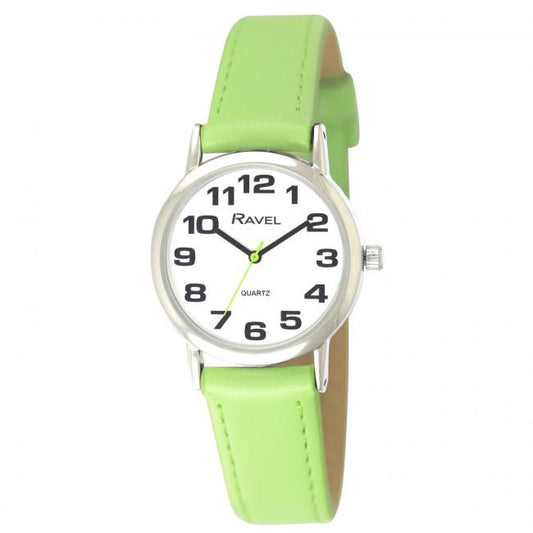 Ravel Ravel Women's Classic Lime Green Leather Strap Watch R0105.13.11LA