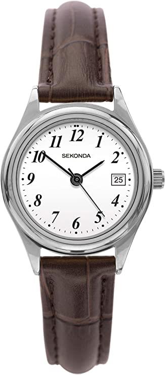 Sekonda Sekonda Womens Analogue Classic Quartz with Leather Strap Watch 2901