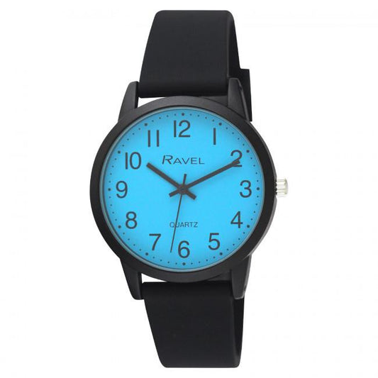 Ravel Ravel Mens Sports Blue Dial with Black Silicone Watch R1814.6