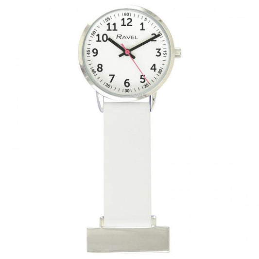 Ravel Ravel White Silicone Nurses Fob Watch R1107.4