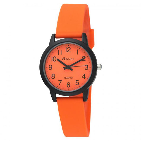 Ravel Ravel Girls & Boys Sports Orange Silicone Watch R1813.8