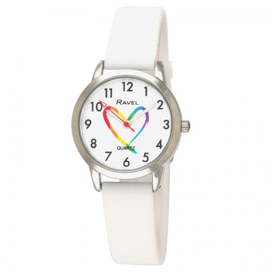 Ravel Ravel Girls & Boys Sports Pride Matters White Silicone Watch R1812.4S