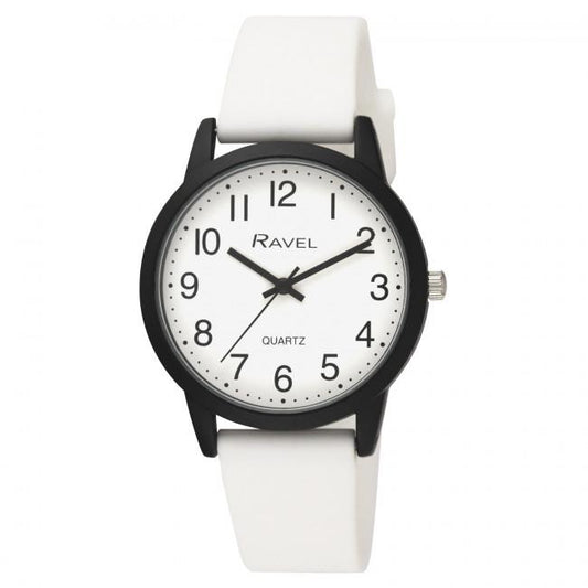 Ravel Ravel Mens Sports White Dial with White Silicone Watch R1814.4