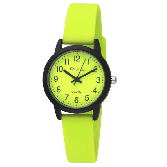 Ravel Ravel Girls & Boys Sports Lime Green Silicone Watch R1813.11