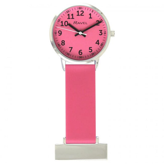 Ravel Ravel Pink Silicone Nurses Fob Watch R1107.5