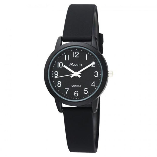 Ravel Ravel Girls & Boys Sports Black Silicone Watch R1813.3
