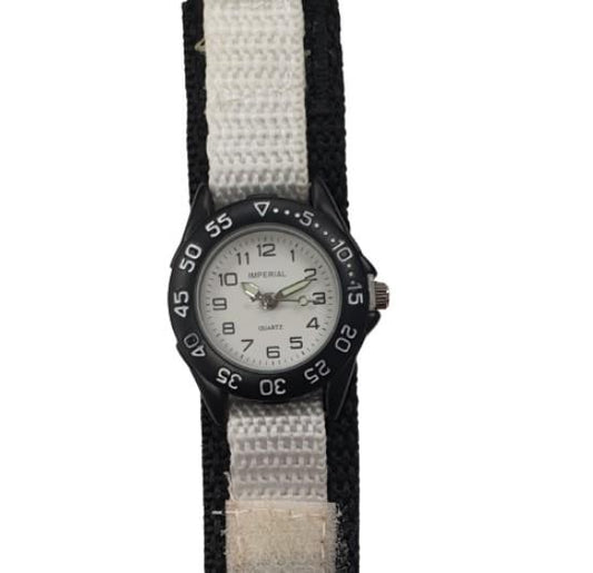 Imperial Imperial Girls & Boys White Dial with Velcro Strap Easy Fasten Watch IMP-W CLEARANCE NEEDS RE-BATTERY