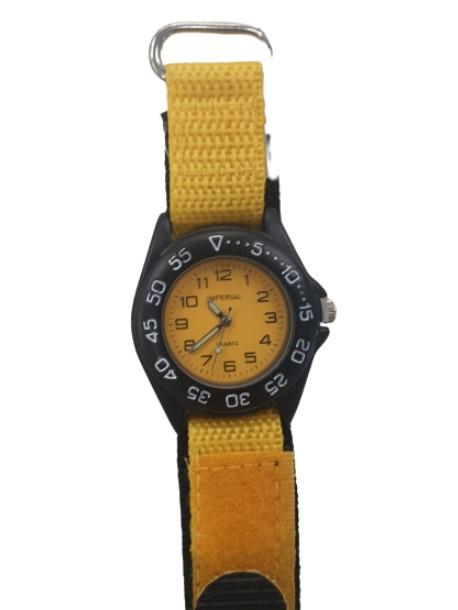 Imperial Imperial Kid's Yellow Mid Dial with Velcro Strap Easy Fasten Watch IMP429Y CLEARANCE NEEDS RE-BATTERY