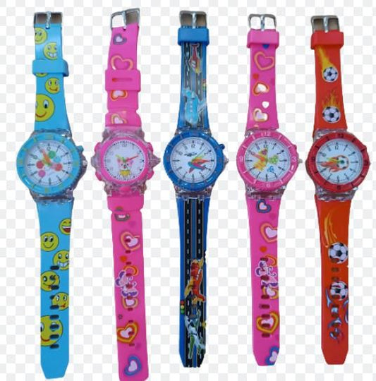 Carousel Childrens Light Up Quartz Multi Design PU Strap Assorted Watch