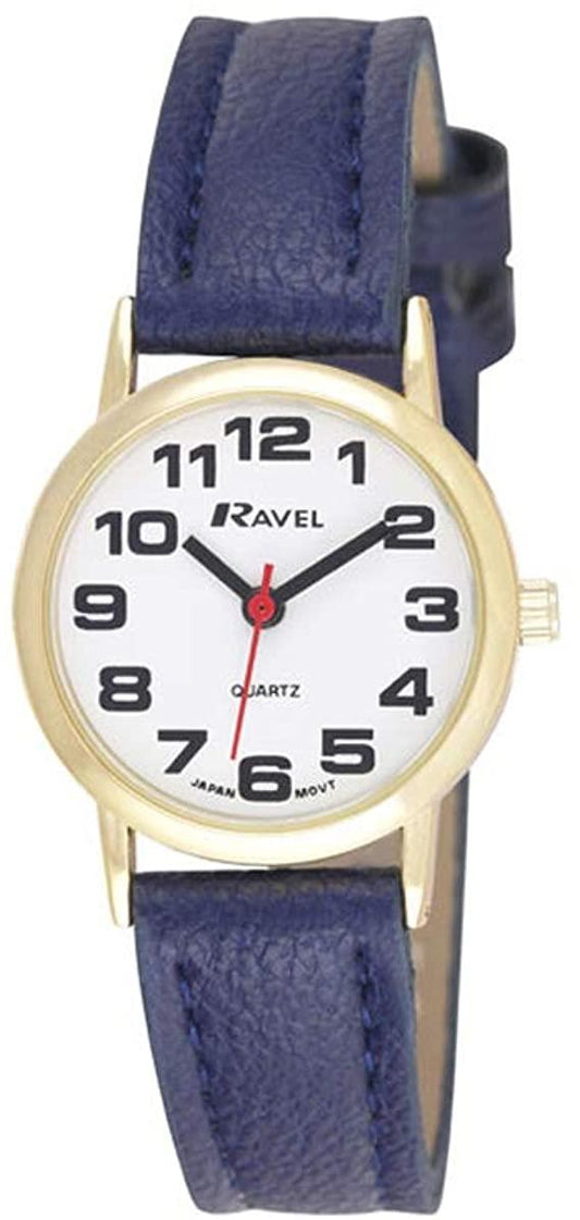 Ravel Ravel Ladies Basic White Dial Blue Leather Strap Watch R0105.26.2A