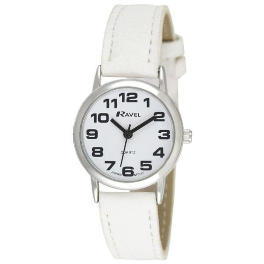 Ravel Ravel Women's Classic White Leather Strap Watch R0105.13.4LA
