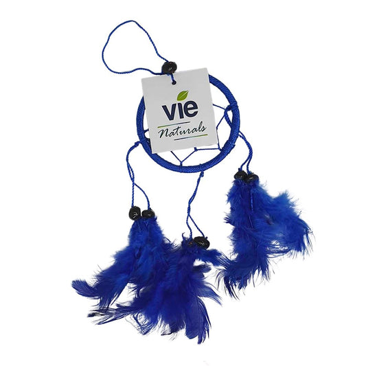 VIE Dream Catcher, 6cm Ring with Bead, Blue
