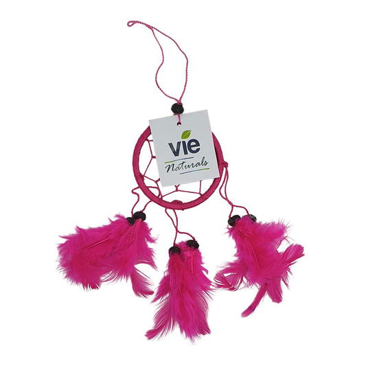 VIE Dream Catcher, 6cm Ring with Bead, Pink