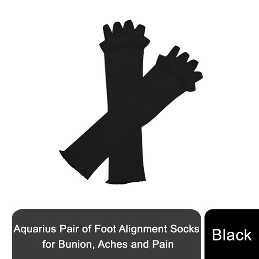 Aquarius Aquarius Pair of Foot Alignment Socks for Bunion, Aches and Pain, Black Black One Size