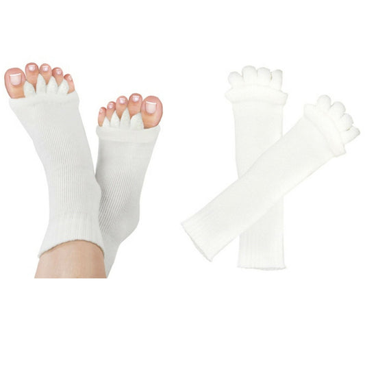 Aquarius Pair of Foot Alignment Socks Designed to Relieve Foot Pain, White  One Size