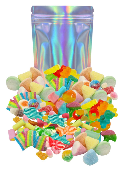 Simway Sweets 1kg Multi Coloured Rainbow Pick N Mix Sweets - Resealable Bag