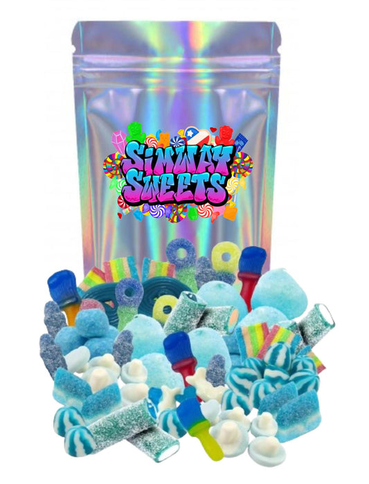 Simway Sweets 1kg Blue Pick n Mix Sweets Assortment Baby Shower Candy