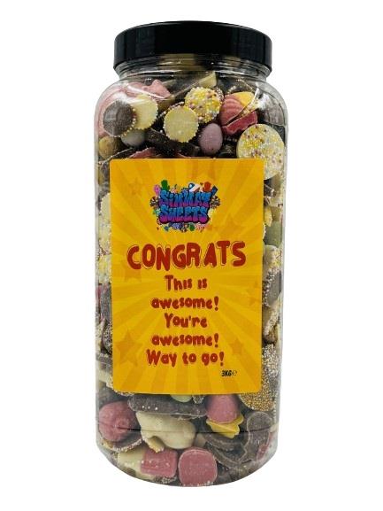 Simway Sweets Congrats 3kg Jar - Chocolate Mix