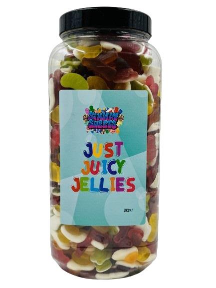 Simway Sweets Simway Sweets Just Juicy Jellies Mix Sweet Gift Huge Mega 3KG Candy Jar