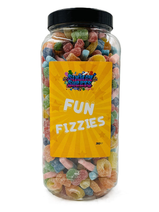 Simway Sweets Simway Sweets Fun Fizzies Mix Sweet Gift Huge Mega 3KG Candy Jar