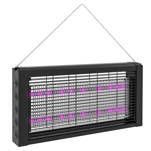 HOMCOM HOMCOM Fly Killer with Infrared Light, Hanging / Freestanding, Black Black 49L x 6W x 25Hcm