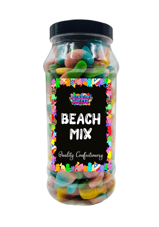 Simway Sweets Beach Mix Jelly Gummy Retro Sweets Gift Jar