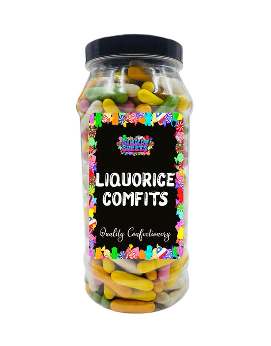 Simway Sweets Liquorice Comfits Retro Sweets Gift Jar