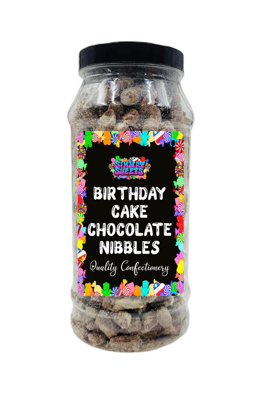 Simway Sweets Birthday Cake Flavour Choc Nibbles Retro Sweets Gift Jar