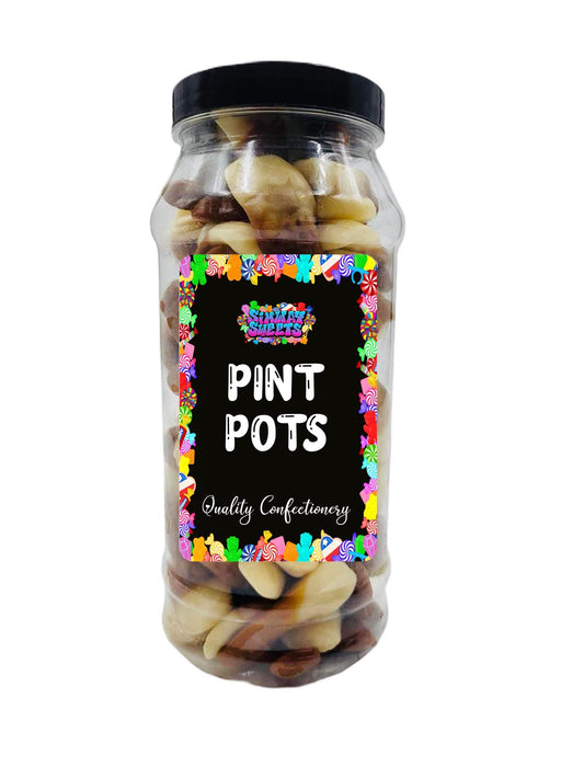 Simway Sweets Pint Pots Retro Jelly Beer Flavoured Gummy Sweets Gift Jar