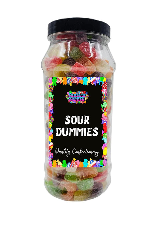 Simway Sweets Sour Dummies Fizzy Retro Sweets Gift Jar