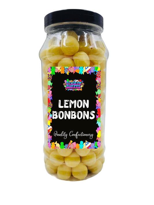 Simway Sweets Lemon Flavour BonBons Retro Sweets Bon Bons Gift Jar