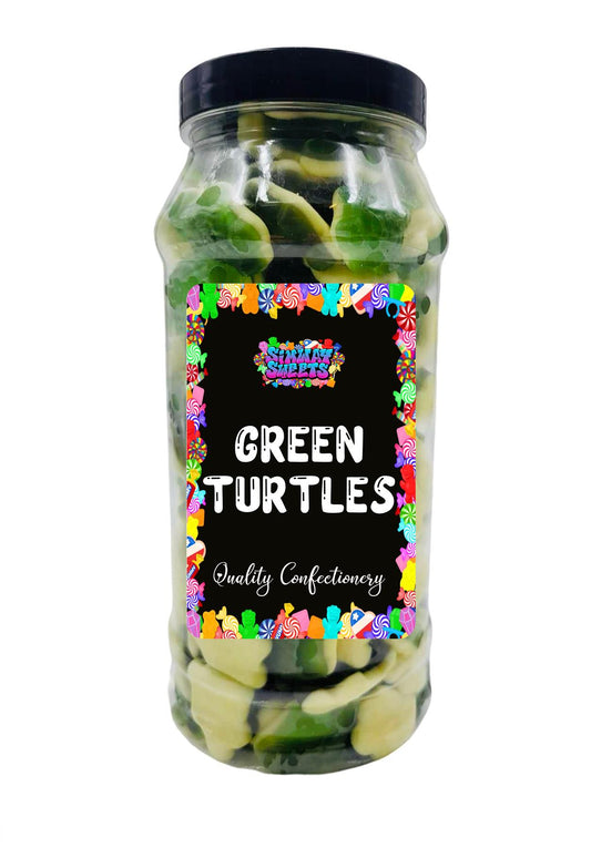Simway Sweets Gummy Turtles Retro Sweets Bubblegum Flavoured Gummy Sweets Gift Jar