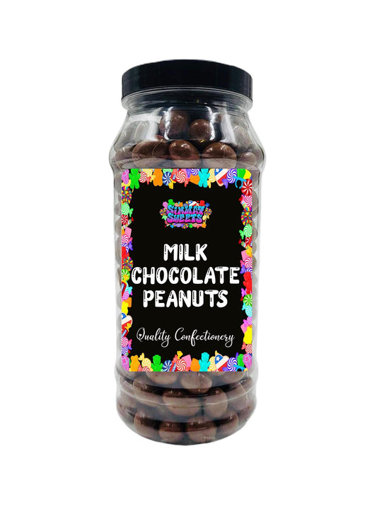 Simway Sweets Milk Chocolate Peanuts Chocolate Covered Peanuts Retro Sweets Gift Jar