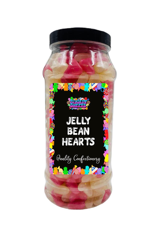 Simway Sweets Jelly Bean Hearts Gummy Retro Sweets Gift Jar