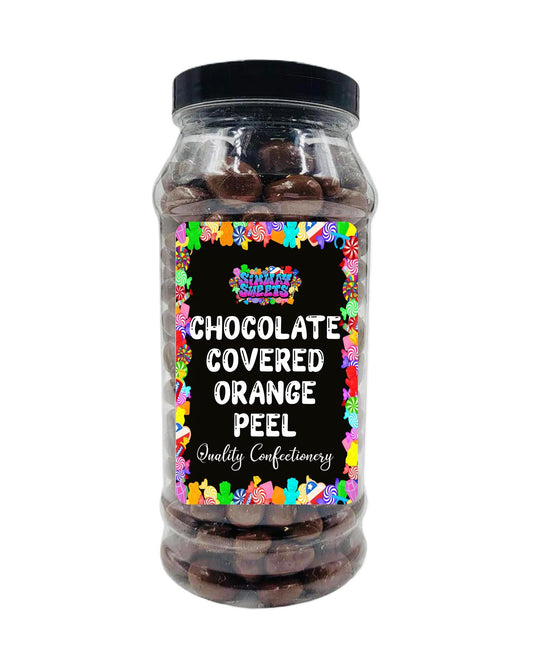 Simway Sweets Milk Chocolate Orange Peel Chocolate Covered Retro Sweets Gift Jar