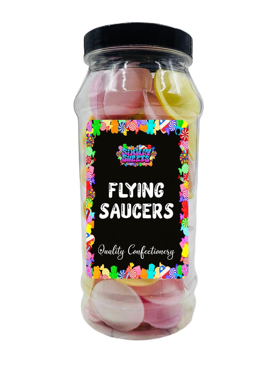 Simway Sweets Flying Saucer Sweets Flying Saucers Retro Sweets Gift Jar