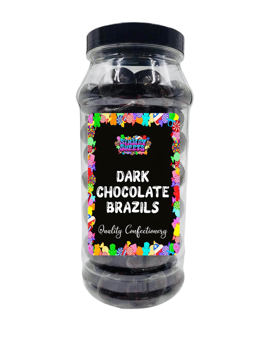 Simway Sweets Dark Chocolate Brazil Nuts Choc Brazils Retro Sweets Gift Jar
