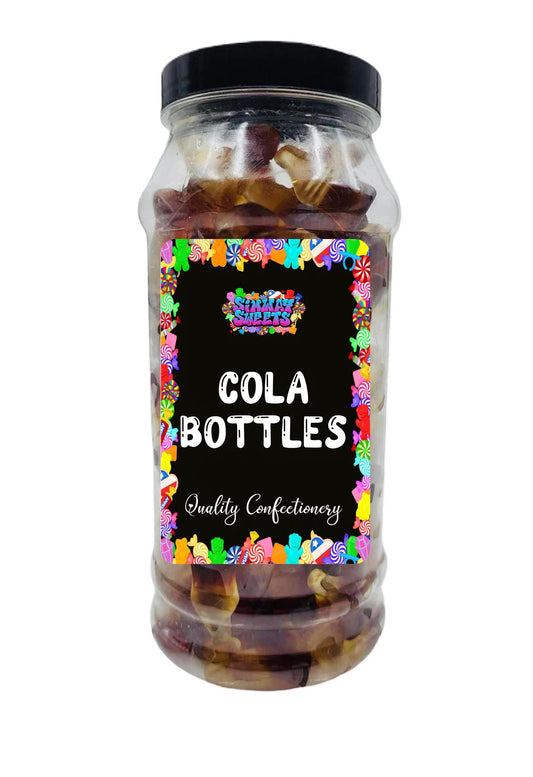 Simway Sweets Cola Bottles Retro Sweets Cola Flavoured Gummy Sweets Gift Jar