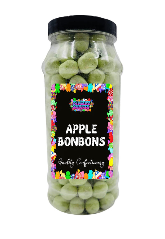 Simway Sweets Apple Flavour BonBons Retro Sweets Bon Bons Gift Jar
