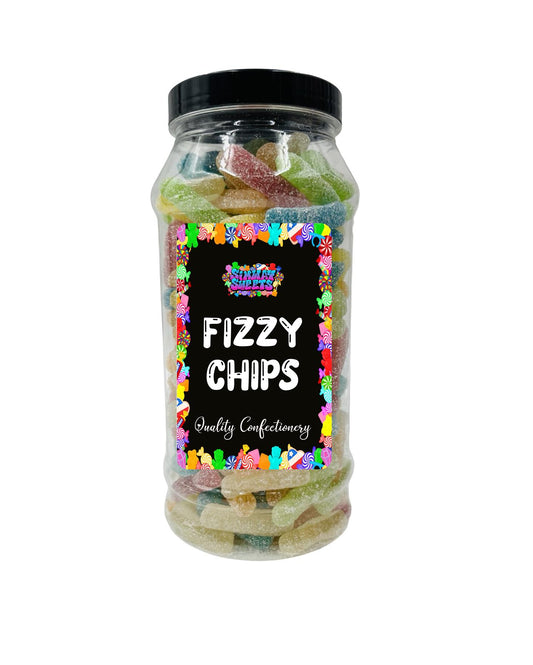 Simway Sweets Fizzy Chips Fizzies Retro Sweets Gift Jar