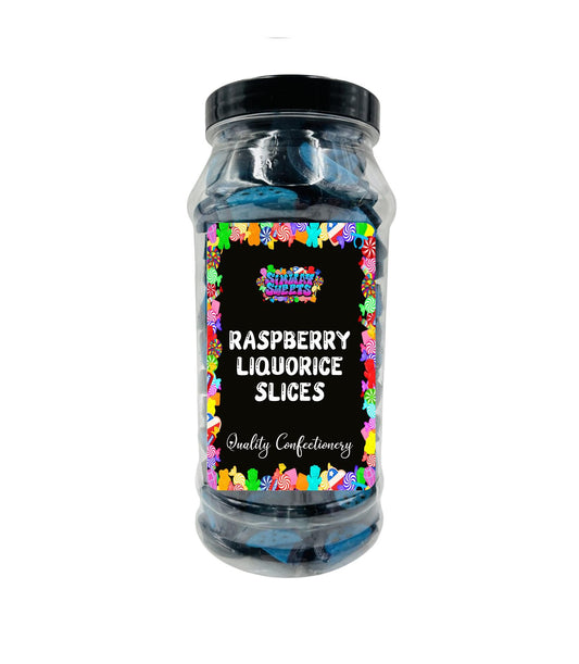 Simway Sweets Raspberry Liquorice Slices Retro Sweets Gift Jar