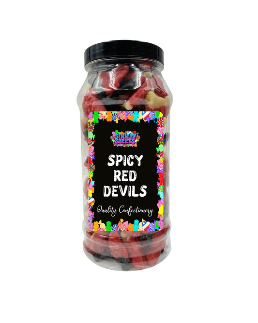 Simway Sweets Red Devils Gummy Jelly Retro Sweets Gift Jar