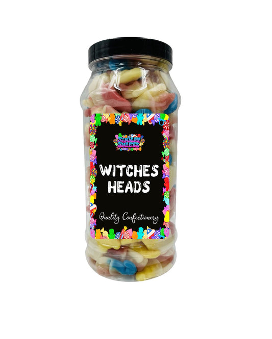Simway Sweets Witches Heads Gummy Jelly Sweets Retro Sweets Gift Jar